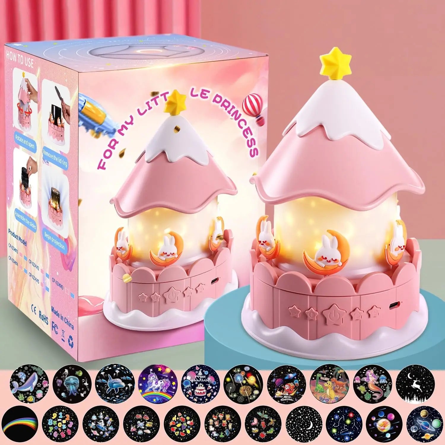 Star Galaxy Projector 21 in 1 Starry Sky Projector with 360° Rotating Timer Atmosphere Lamp for Kids Birthday Xmas Gifts Decor