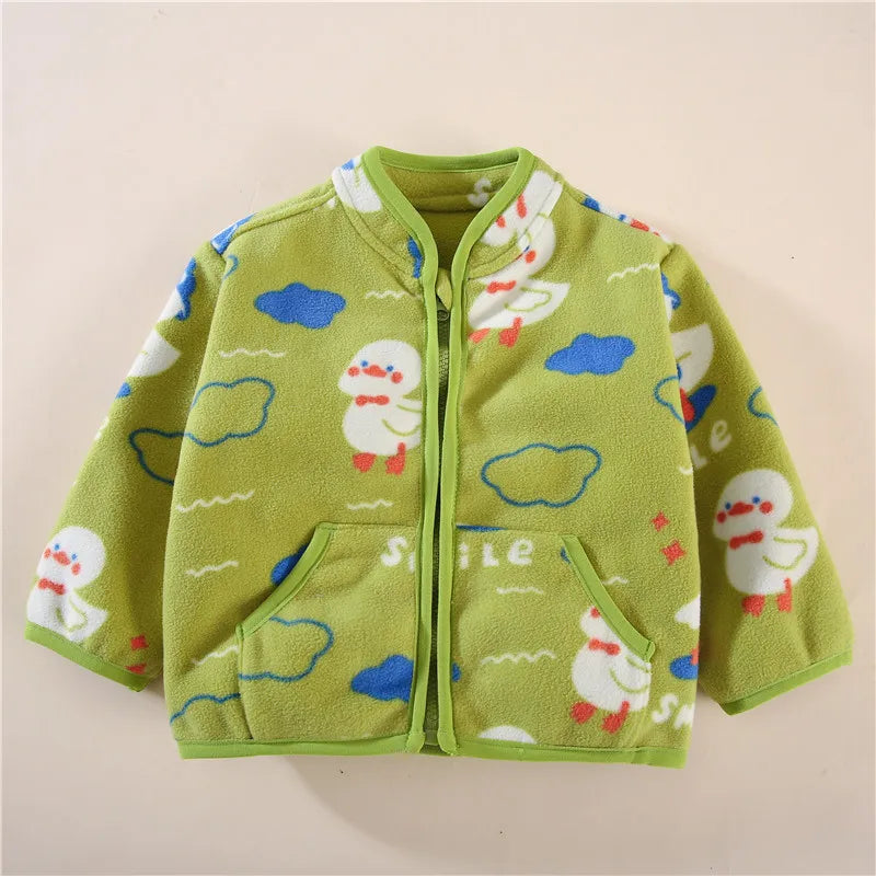 Autumn Winter Baby Clothes Children Boys Thick Long Sleeved Jacket Kids Girls Clothing Infant Cartoon Costume Toddler Sportswear