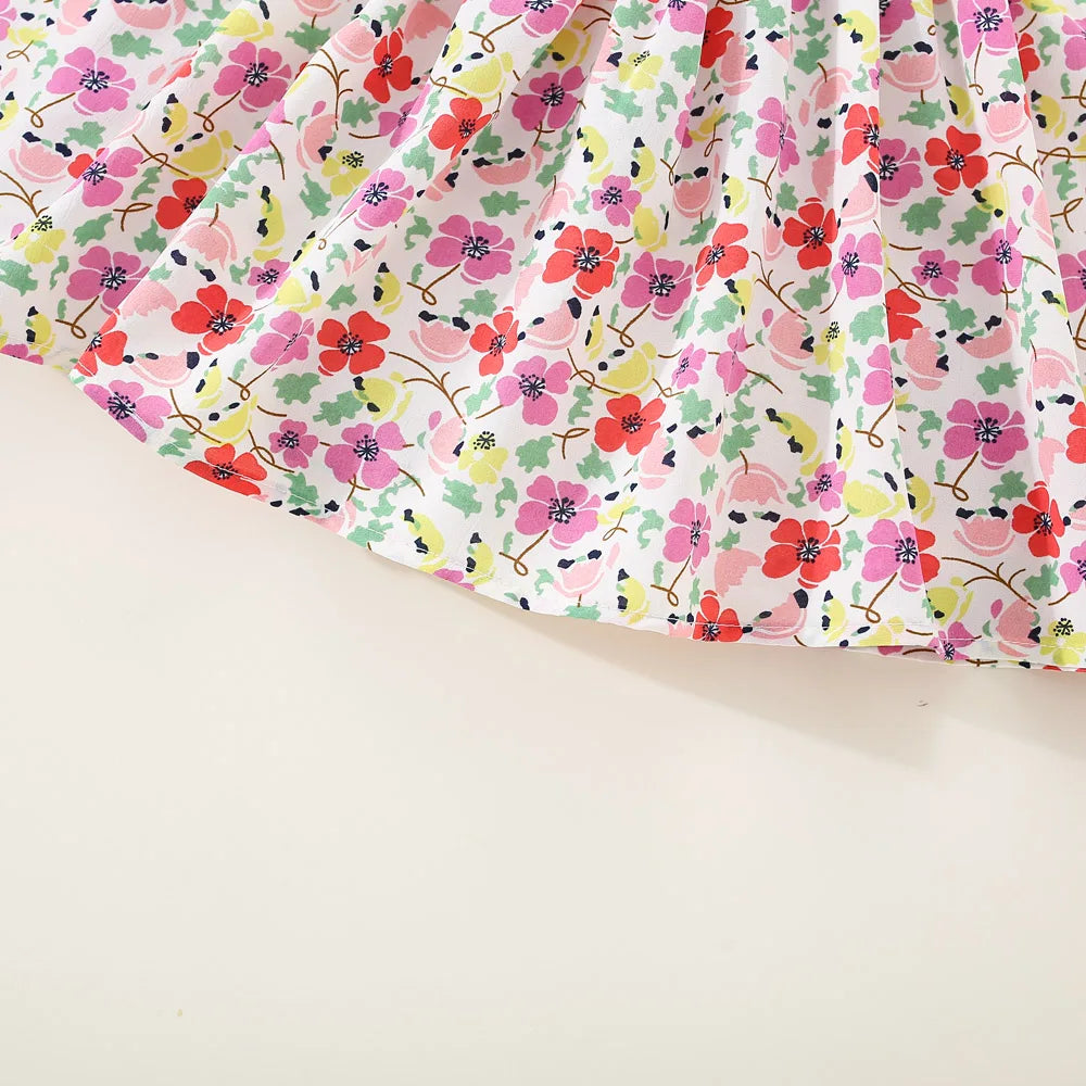 Summer New Floral Suspender Baby Girl Two-Piece Set, Beach Party Children'S Clothing Suitable For Babies Aged 9 Months - 3 Years