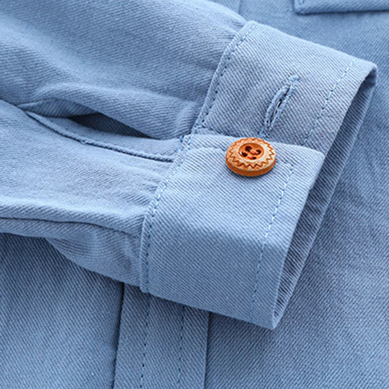 IYEAL Kids Spring Children's Clothes 2025 New Long Sleeve Boys Tops Shirt Solid Color Pure Cotton Shirt for Girl