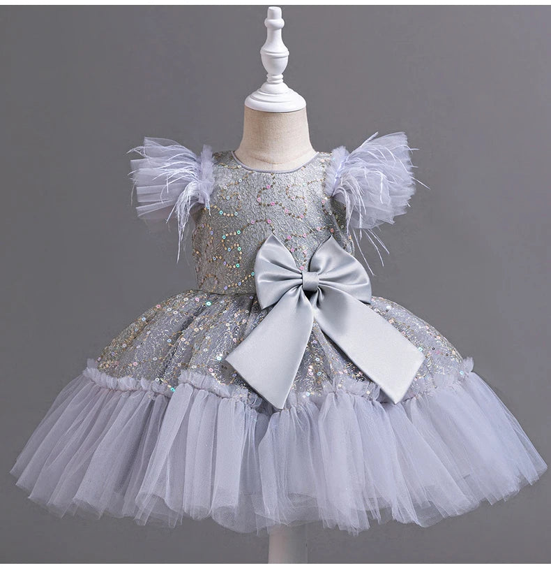 6633 Little Baby Clothing Girl Wedding Dress Kids Birthday Party Princess Dresses Children Wedding Ceremony Costume