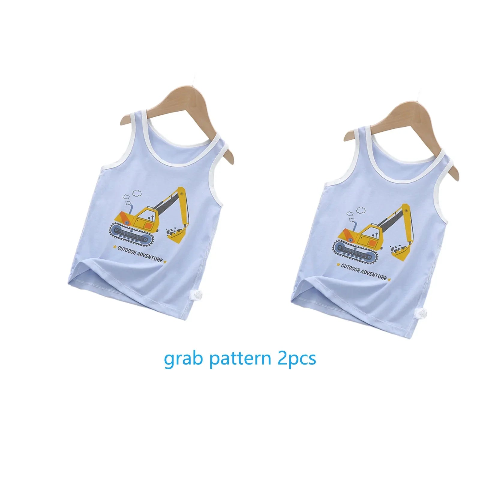 2025 Summer Kids Tanks Top Children's Vest Baby Underwear Clothing Cartoon Printed Top Cotton T-shirt Boys Sleeveless Tank 0-8 Y