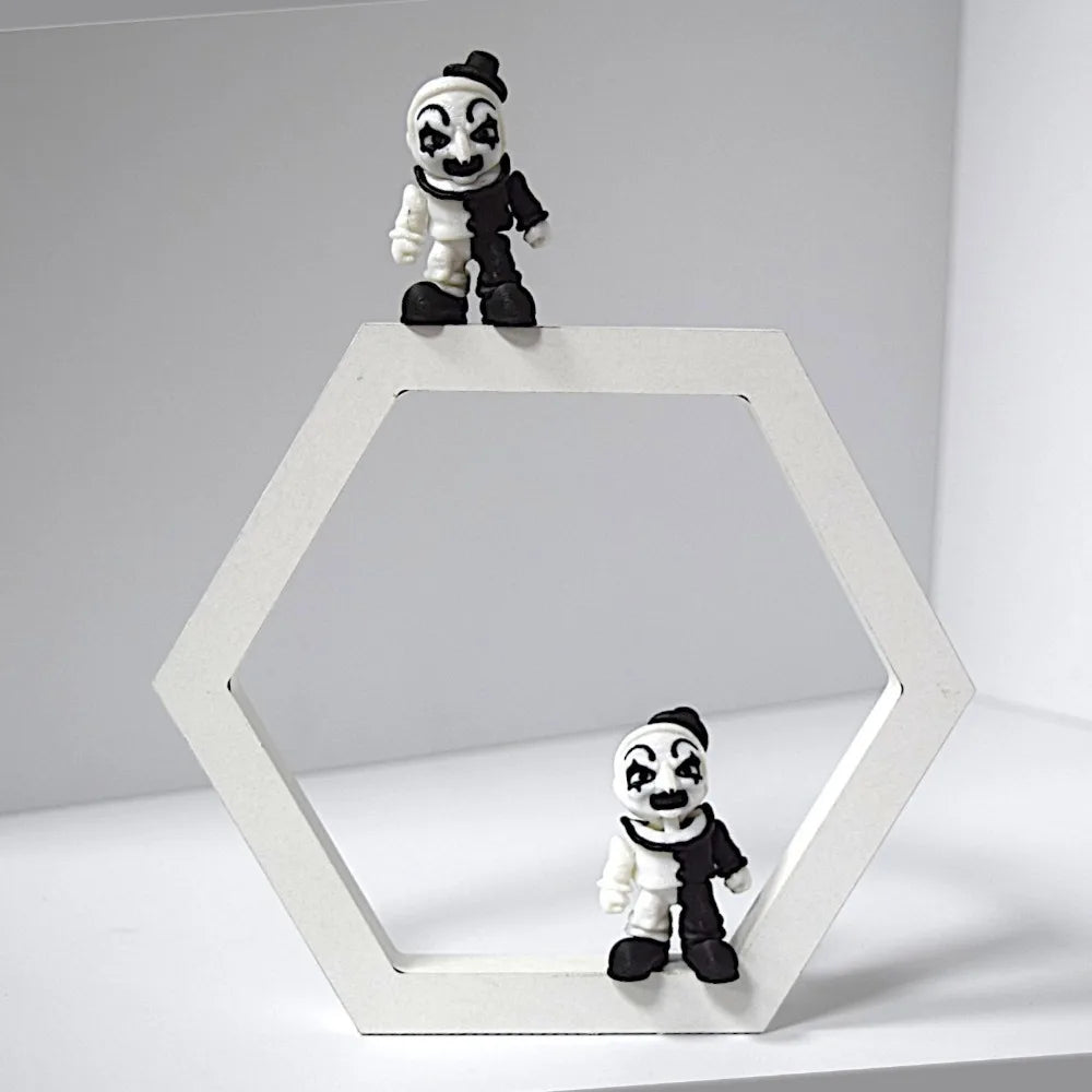 3D Printed Horror Clown Scene Desktop Decoration Craft Figure Horror Movie Action Figures Killer Clown Bust Sculpture Halloween