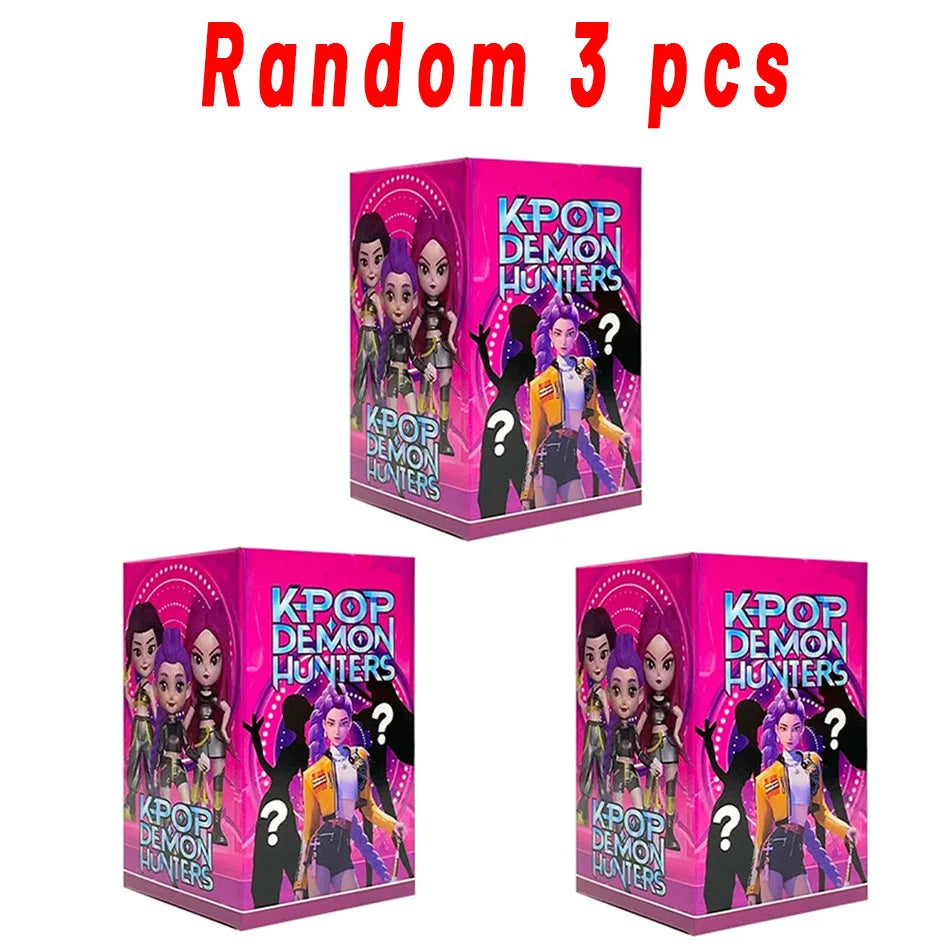 Hot Anime Figure K-pop Demon Hunters with Box Kawaii Boys Girls Gifts For Kids Fans Halloween Christmas Figure Decorative Gifts