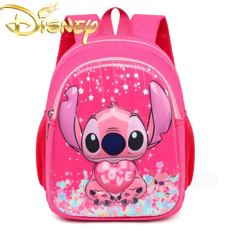 Disney Stitch New Kindergarten Schoolbag Cartoon Cute Boys and Girls Backpack High Quality Fashion Children's Schoolbag Light