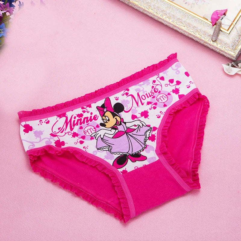 2Pcs/bag Color Random New girl Triangle Underwear Minnie Cartoon Children knickers girls Underpants Kids Panties Panty Brief