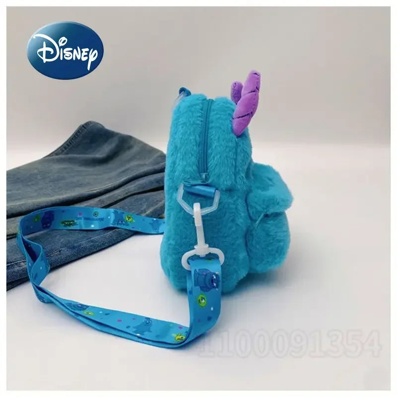 Disney Strawberry Bear 2025 New Girl Plush Backpack Cartoon Children Plush Messenger Bag Fashion Trend Girls Coin Purse