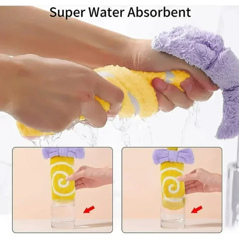 Lollipop Hand Towels Kitchen Washcloths Kids Washcloths Kitchen Dish Cloths Hanging Hand Towels Towel for Kids with Hanging Ring