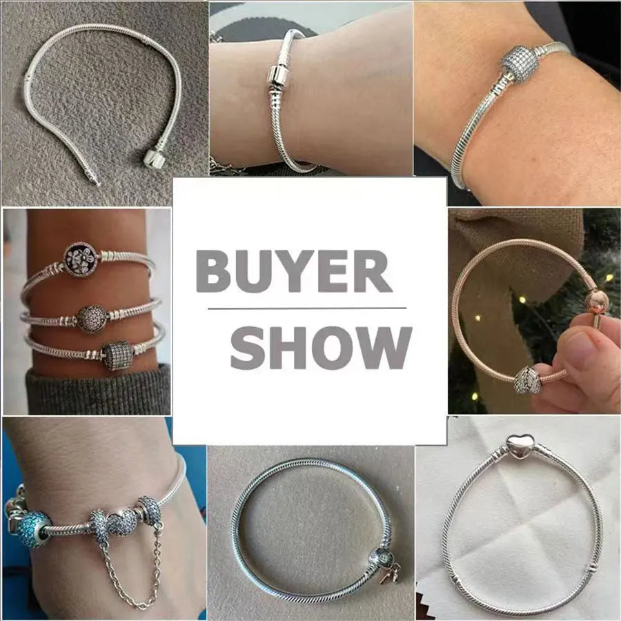 Hot selling S925 sterling silver crown snake bone bracelet, suitable for original DlY bracelet, women's fashion jewelry