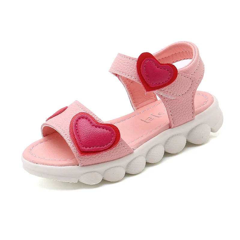 Sandalias New Children Sandals for Girls Korean Fashion Open Toe Anti Slip Beach Sandals Casual Comfortable Soft Sole Kids Shoes