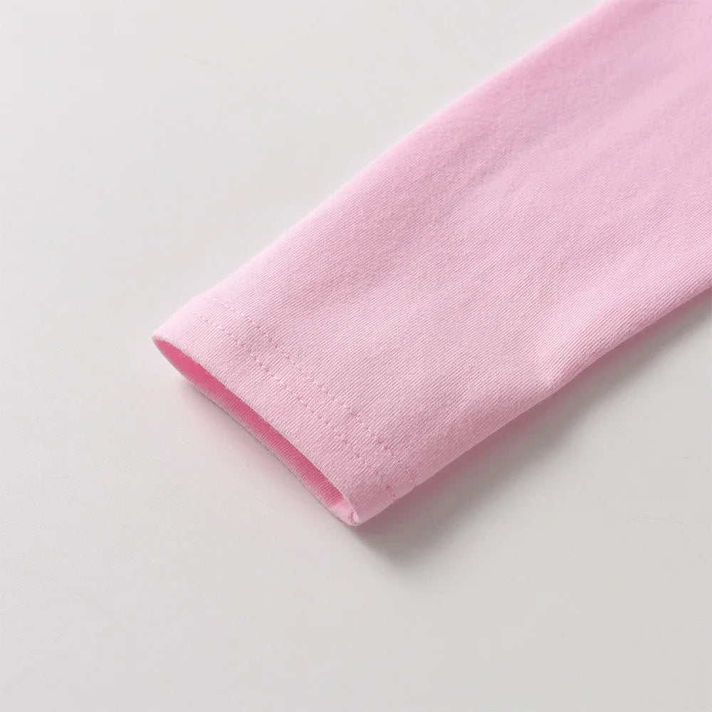 VIKITA 2025 Kinderkleidung Mädchen Herbst Frühling Langarm Rosa Kleid Kinder Herzform Mesh Tüll Prinzessin Party Sternenkleider