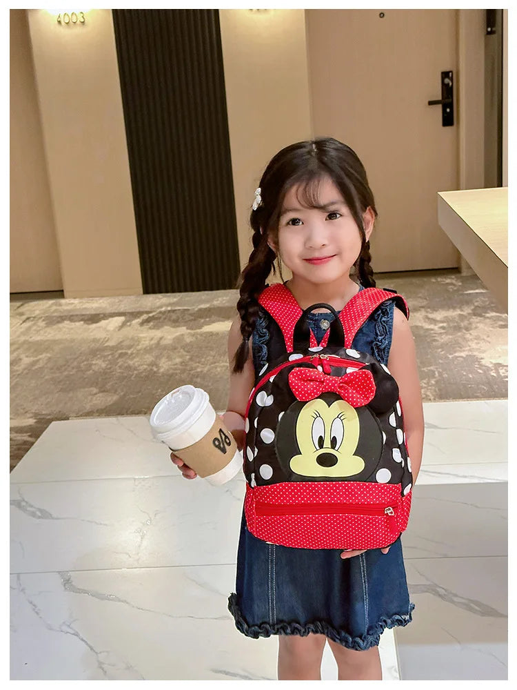 Disney Cartoon Backpack For Baby Boys Girls Minnie Mickey Mouse Children Lovely Schoolbag Kindergarten Schoolbag Kids Gift