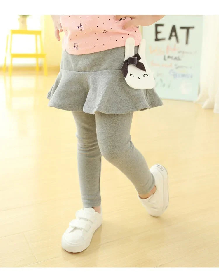 New Baby Girls Leggings Lace Princess Skirt-pants Spring Autumn Children Slim Skirt Trousers for 2-7 Years Kids Clothes