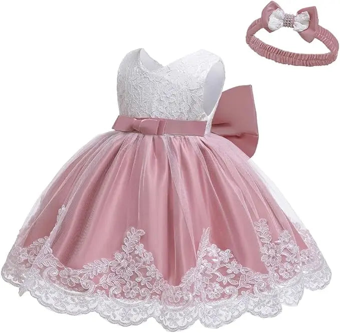 New Year Dress For Girls White Bridesmaid Dresses For Wedding Prom Gown Big Bow Girls Elegant Dresses Red Puffy Christmas Dress