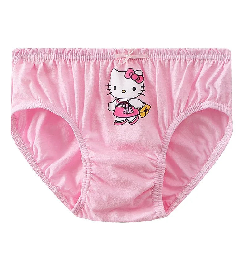 5 Pack/Box Children Panties For Girls Soft Cotton Girls Briefs Breathable Kids Underwear Knickers Cute HelloKitty Cartoon Panty