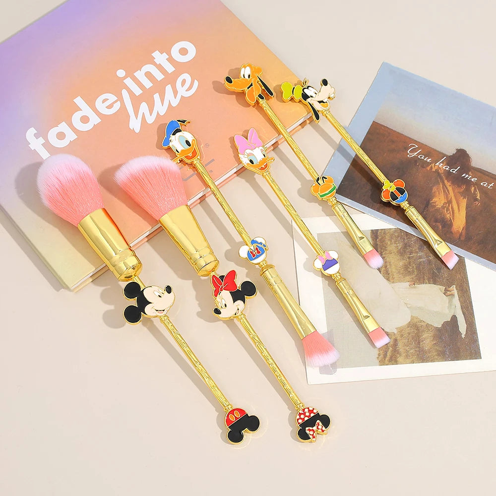 Minnie makeup brush set, soft fiber makeup brush, Daisy, Donald Duck eye shadow brush, cartoon makeup tool, Christmas gift