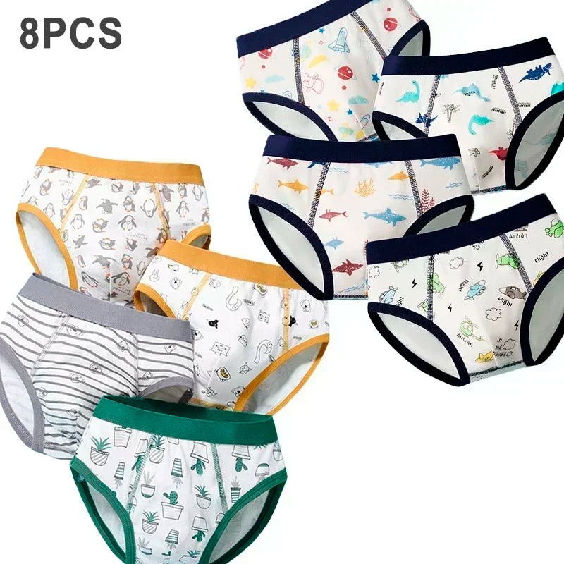 Multipack Cotton Boy Briefs Panties Excavator Pattern Kids Underpants Breathable Cartoon Design Child Hot Shorts Boys Underwear