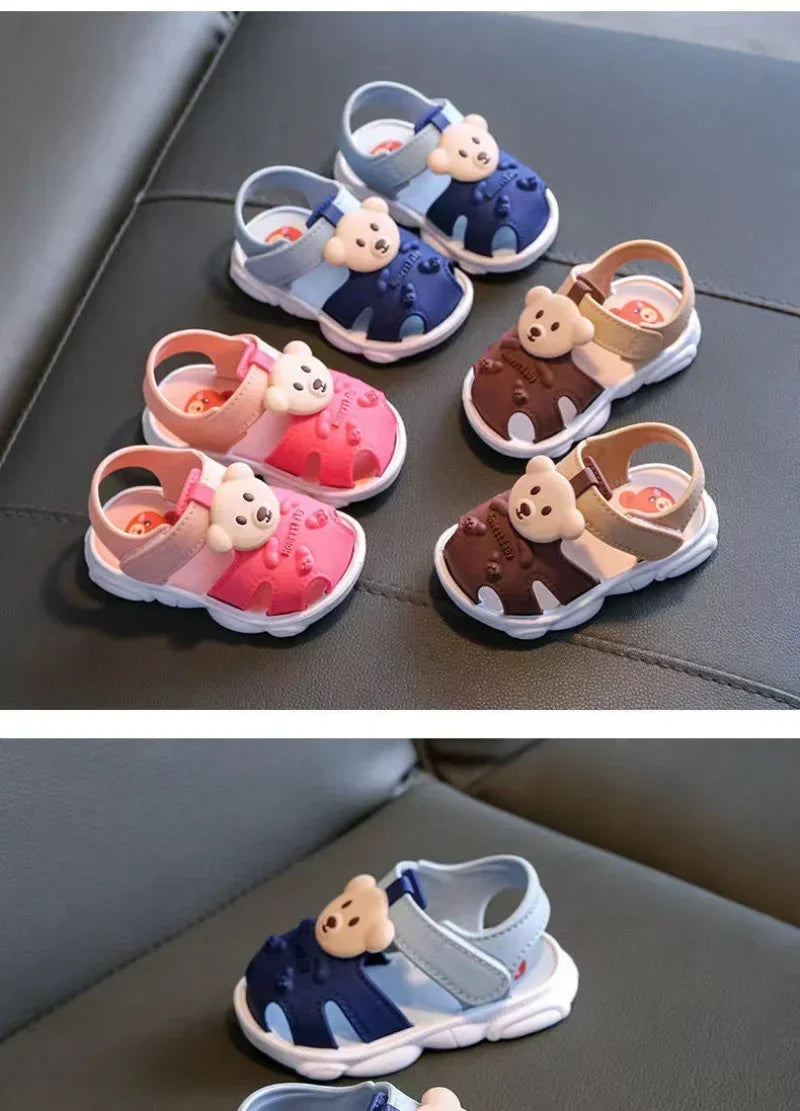 2024 Summer Baby Boys Girls Sandals Children Beach Sandals Cartoon Infant Toddler Shoes Comfortable Soft Sole Kids Student Shoes
