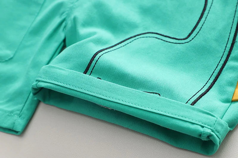 New Summer Baby Boys Clothes Children Fashion T-Shirt Overalls 2Pcs/Sets Toddler Outfits Infant Casual Costume Kids Tracksuits