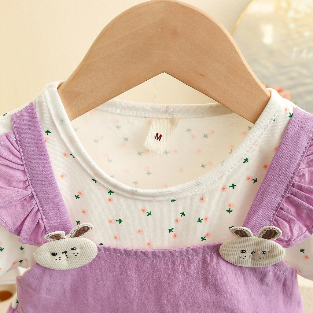 6-24 Months Summer New Baby Girl Dress, Sweet Floral Short Sleeved Children'S Clothing