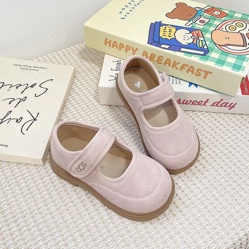 Girls' Leather Shoes 2025 Spring Autumn New Fashion Breathable Princess Shoes Lightweight Comfortable Luxury Child Casual Flats