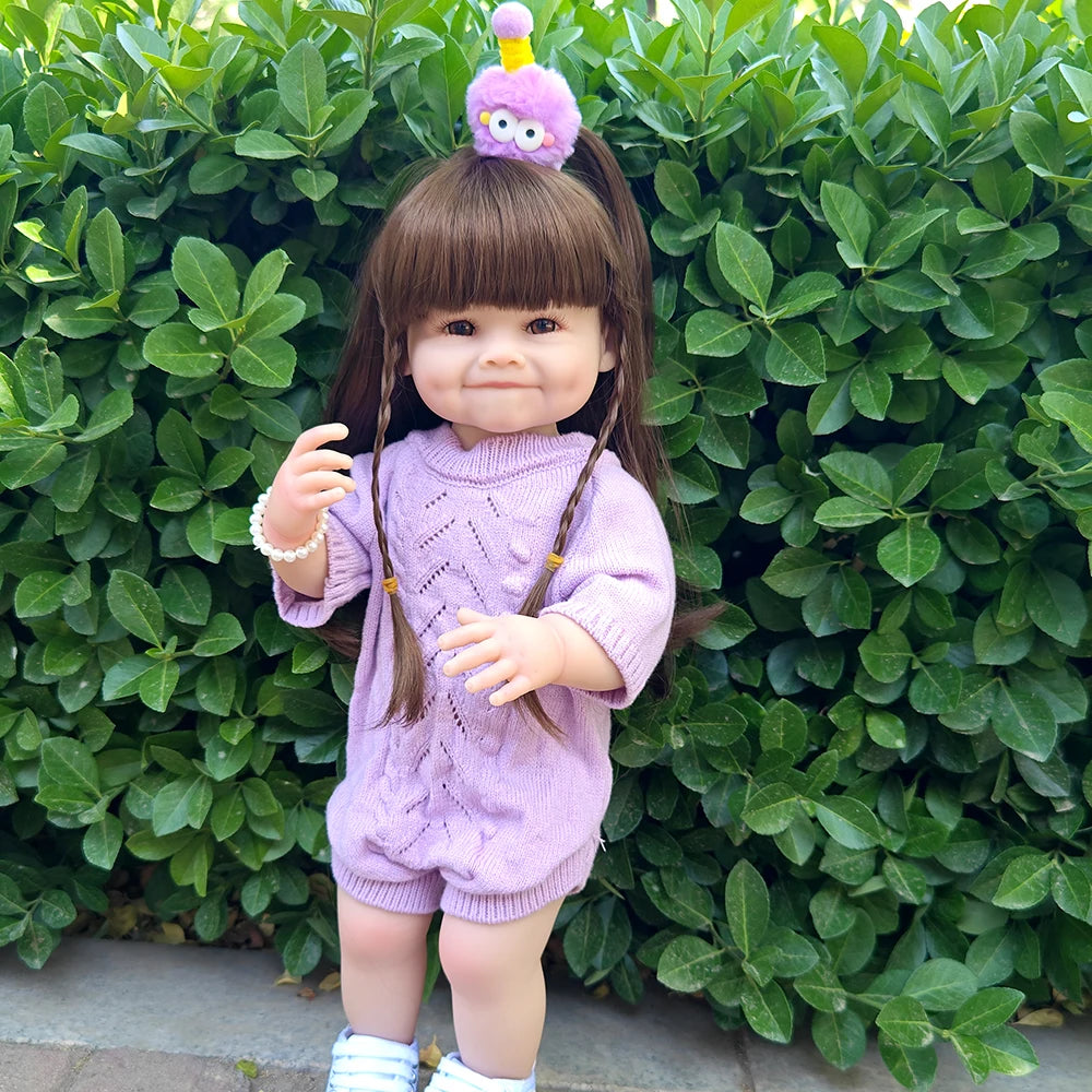 55CM Reborn Toddler Doll with Full Body Soft Silicone Vinyl 22Inch Lifelike Soft Touch High Quality Doll Birthday Gifts