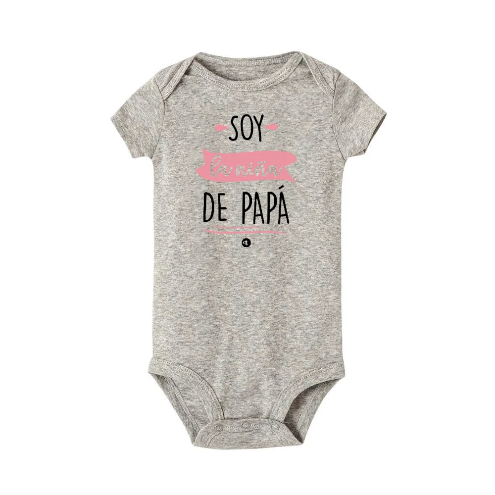 I Am Daddy's Girl Toddler Baby Infant Girl Clothes Summer Short Sleeve Jumpsuit Newborn Unisex Baby Bodysuit Fathers Day Gifts