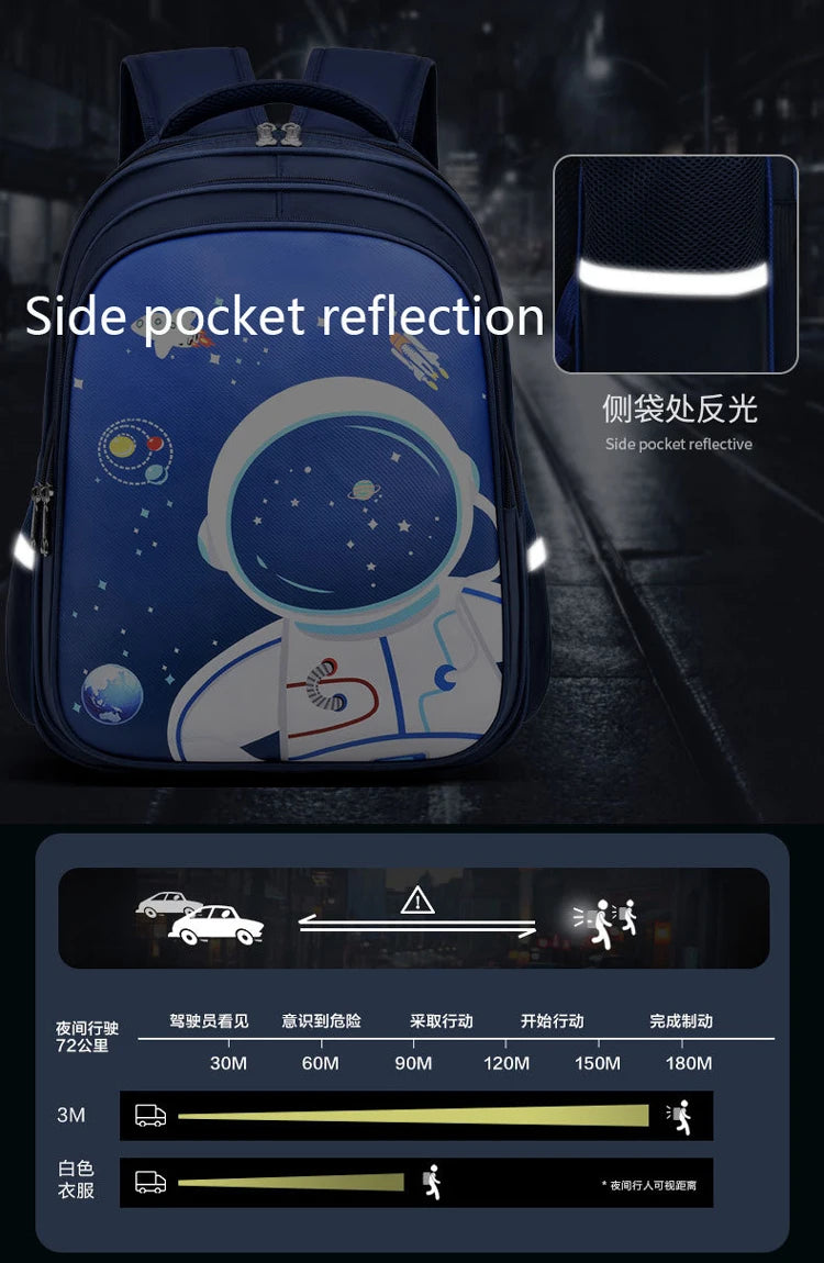 Kids Backpack for Boys Astronauts Schoolbag for Children Teens Elementary Middle Girl Unicorn School Bags Waterproof Backpacks