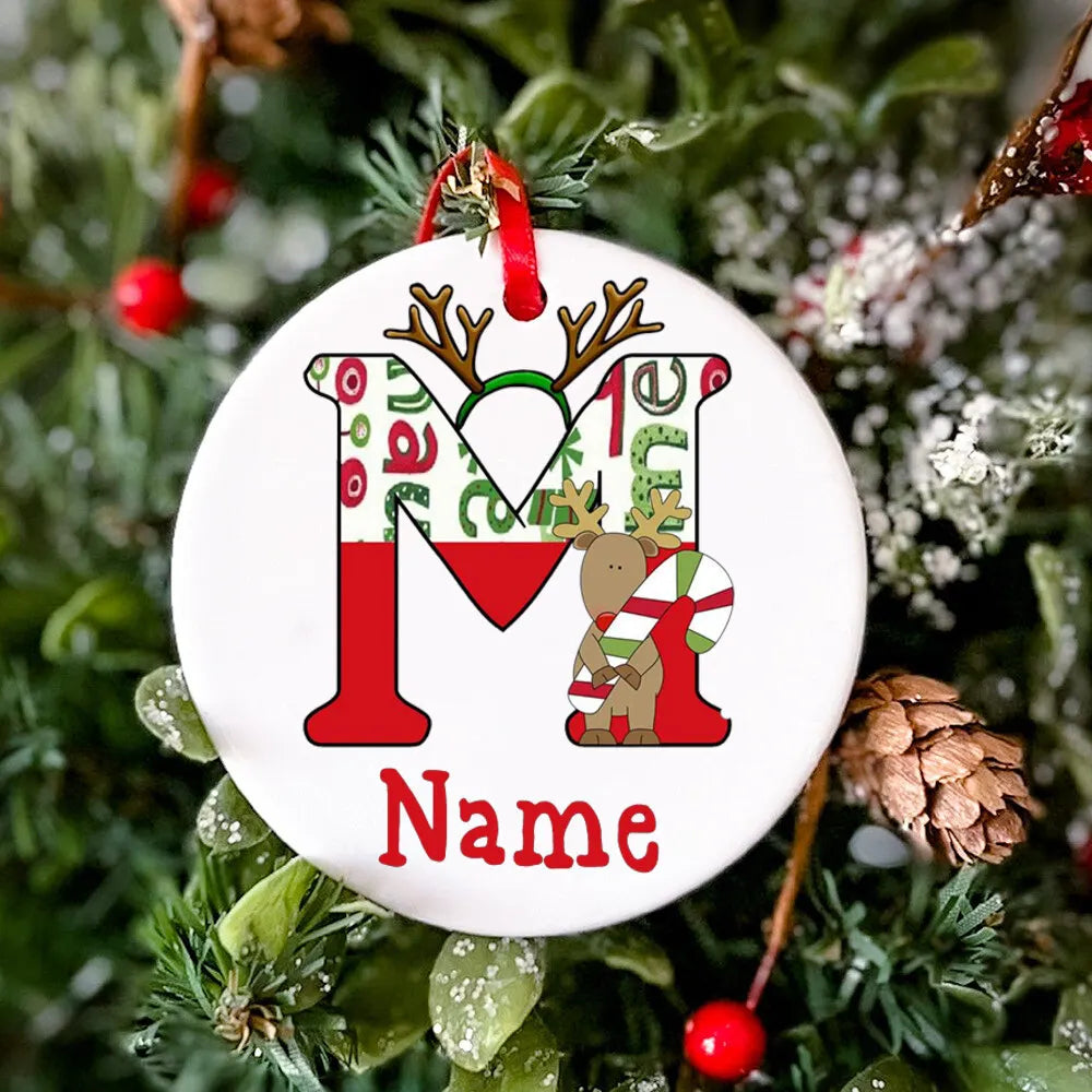 Personalized Christmas Baby Ornament Custom Name Toddler Xmas Ceramic Ornament Baby Photo Prop Ornament Christmas Keepsake Gift