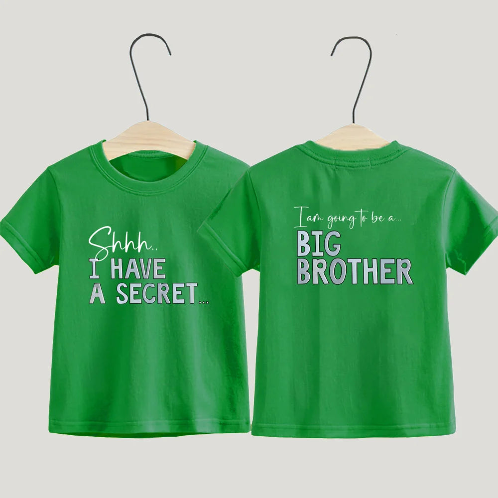 Big Brother T-Shirt I Have A Secret Promoted To Big Brother Pregnancy Announcement Gift Going To Be A Big Brother Kids Tee