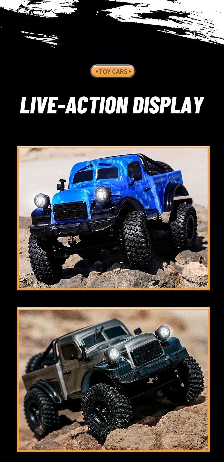 JHD For C8813 1:18 Full Scale RC Simulation Jeep Model 2.4G 4WD RC Car Motor Climbing Off-Road Model JJRC C8813 Car Toys