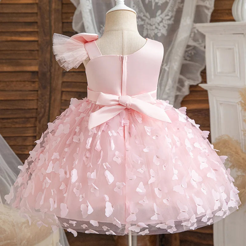 Mickey Minnie Mouse Girl Princess Dress Kid Clothes Party Birthday Outfits Evening Party Tulle Dress Wedding Wear Bowknot Dress