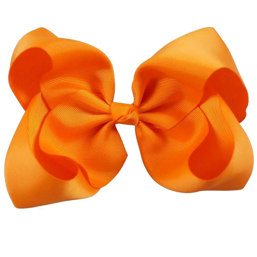 60 Colors Boutique 8" Large Solid Grosgrain Ribbon Hair Bow Clips Barrettes for Women Girls Accessories