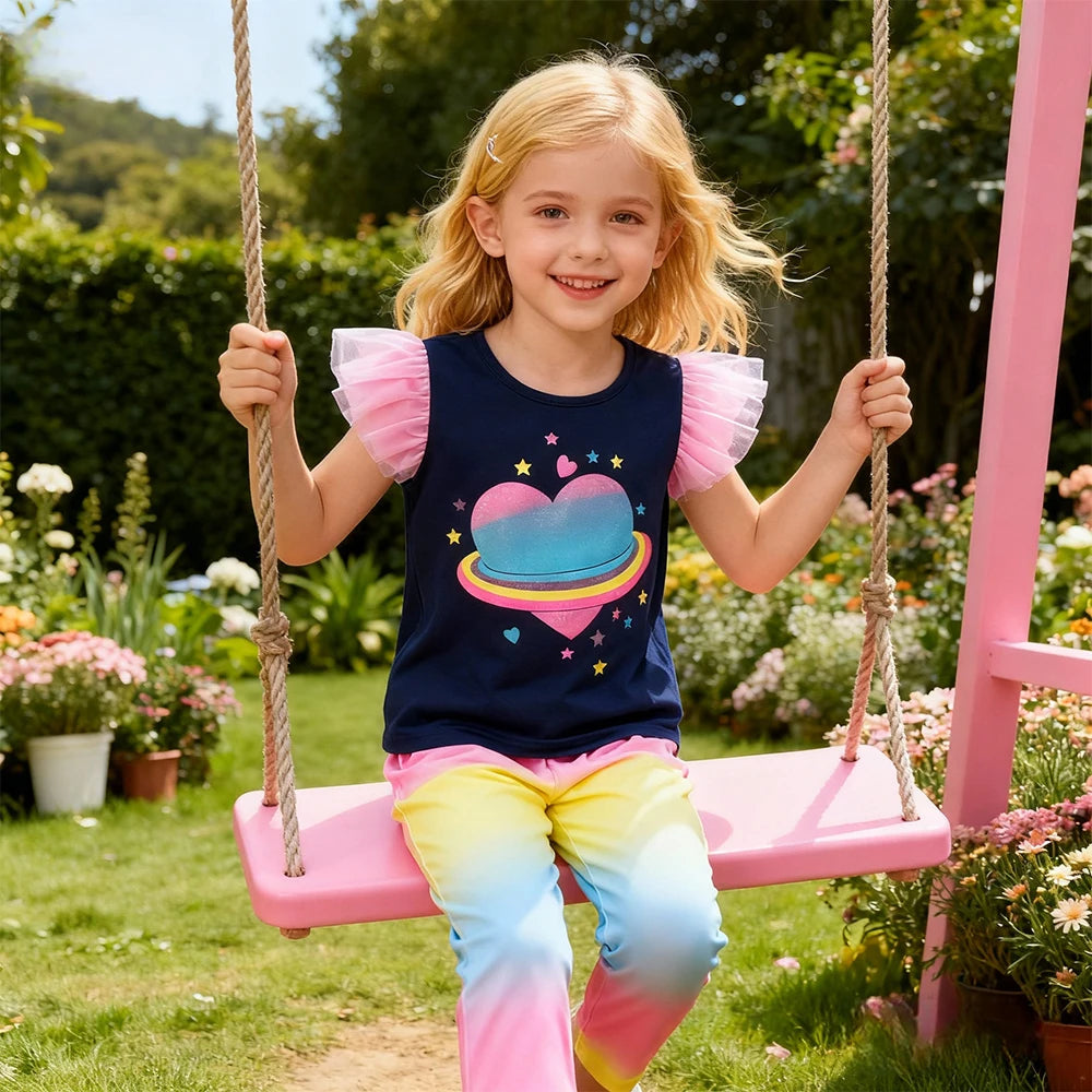 DXTON Baby Toddler Pants  Polyester Children Girls Pencil Leggings Four Season Gradient Outerwear Kids Girls Straight Trousers