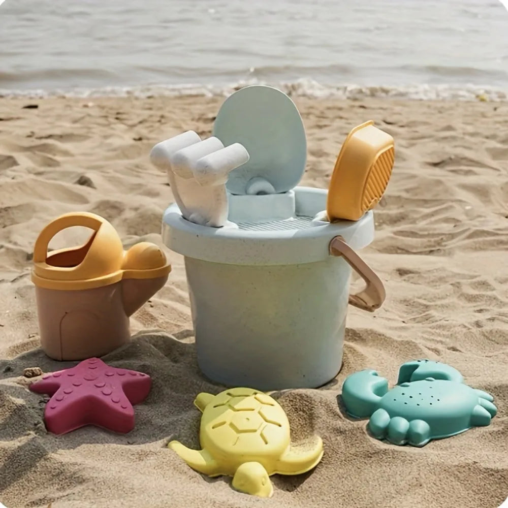 Sea Creatures Sand Beach Toy Set Toys Kids Sandbox Toys Toddlers Sand Toys Beach Tool Kit Bucket Watering Shovel Travel Outdoor