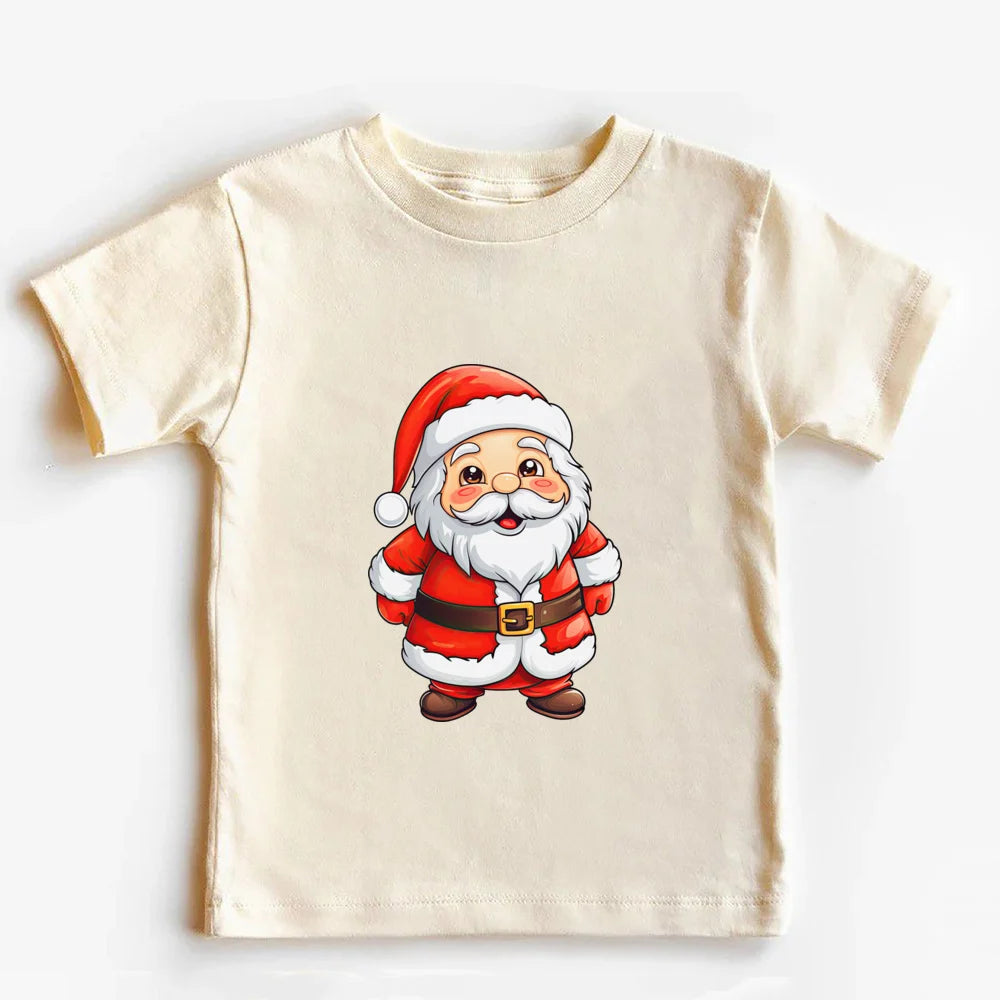 Christmas Santa Claus Christmas T Shirt Retro Christmas Shirt for Kids Merry Xmas Outfit  Toddler Infant Xmas Tops Clothes