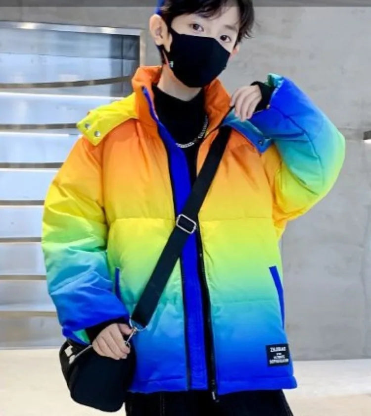 Boys Winter Stylish Cotton-Padded Down Coat 2025 New Big & Medium Size