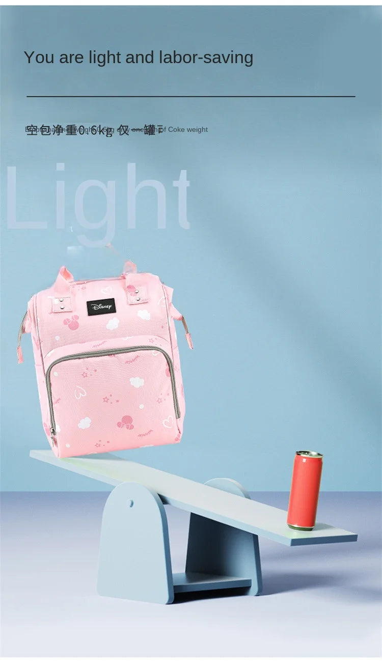 Disney Mickey Original New Diaper Bag Backpack Luxury Brand Baby Diaper Bag Large Capacity Multi-function Cartoon Baby Bag