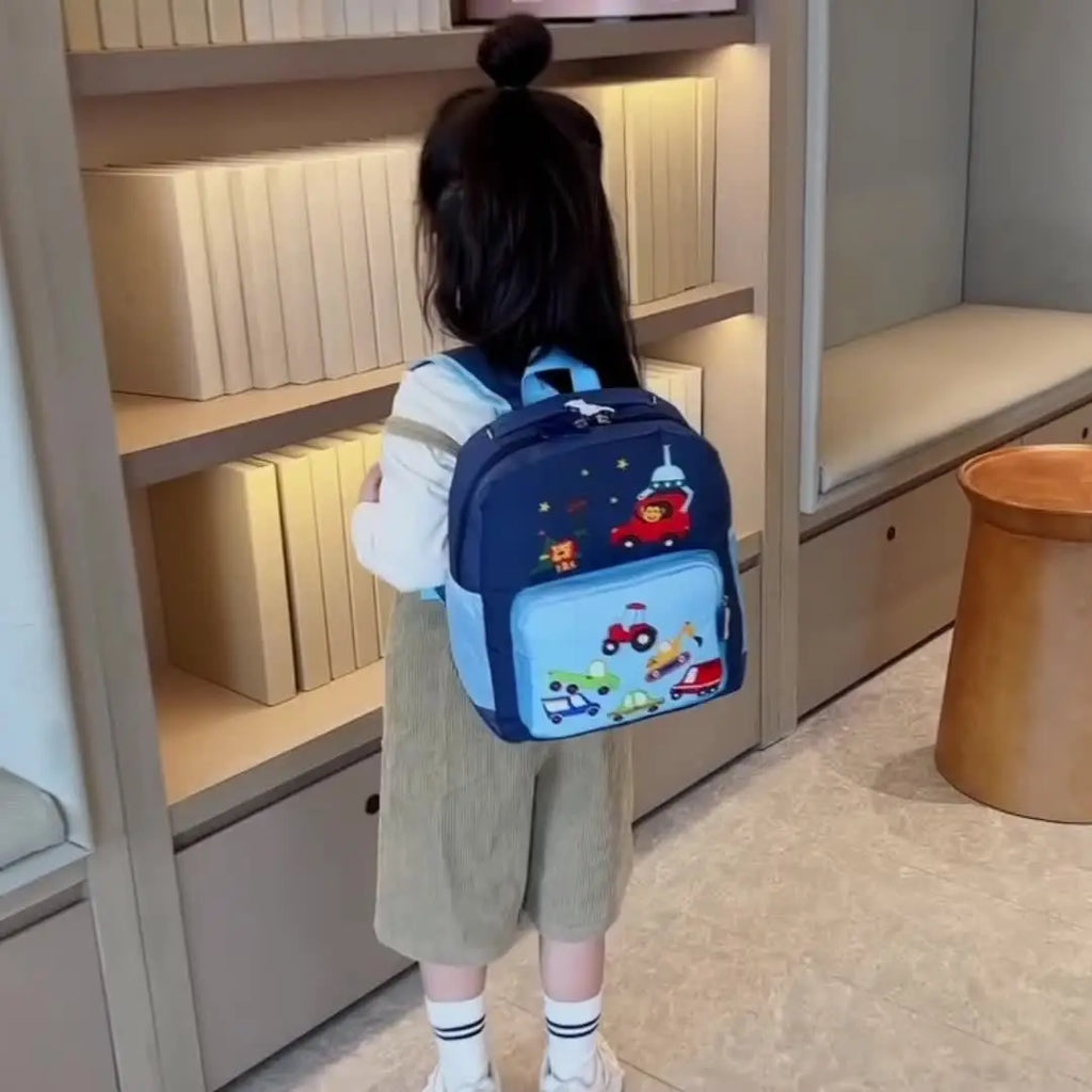 Lightweight Kids Backpack School Bag Children Cute Cartoon Animal Car Travel Rucksack Backpack For Kindergarten Boys Girls