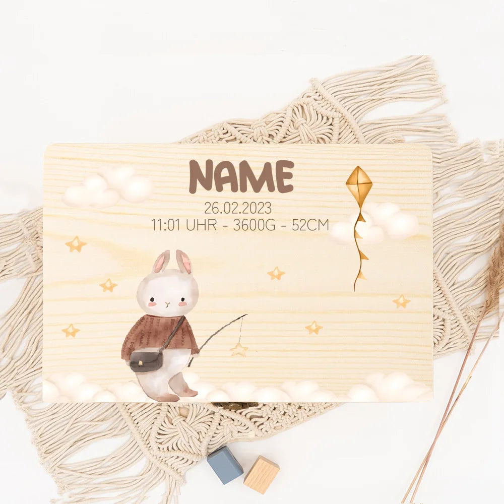 Personalised Wooden Keepsake Box Christening Gift for Boys and Girls Baby's First Keepsake Box Newborn Baby Gifts