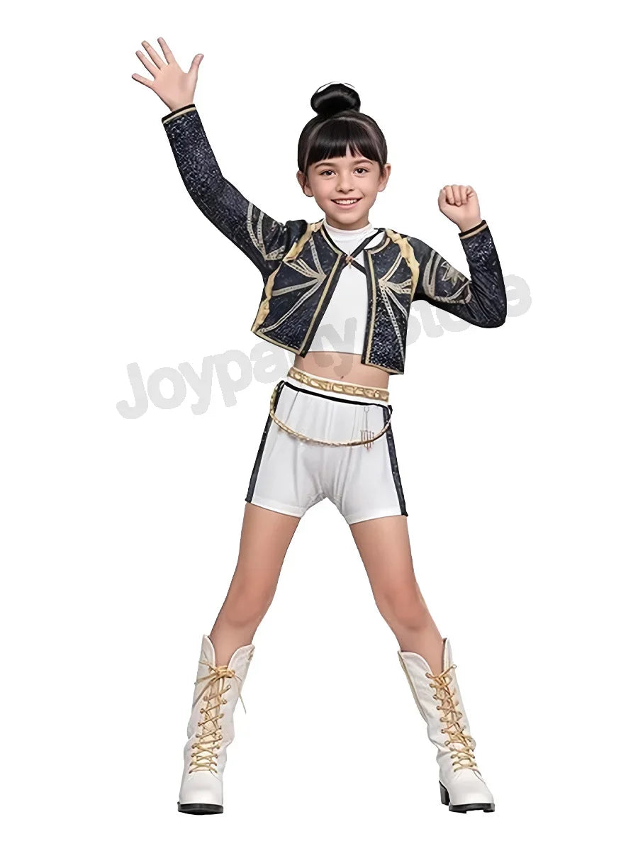 2025 NEW Kpop Demon Hunter Anime Movie Kids Cosplay Rumi Zoey Mira 3D Print Costume Suit Clothes KPop Rumi Zoey Cosplay Outfit