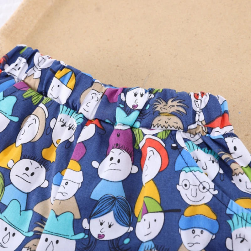 New Summer Baby Clothes Suit Children Boys Shirt Shorts 2Pcs/Sets Toddler Clothing Infant Casual Cartoon Costume Kids Tracksuits