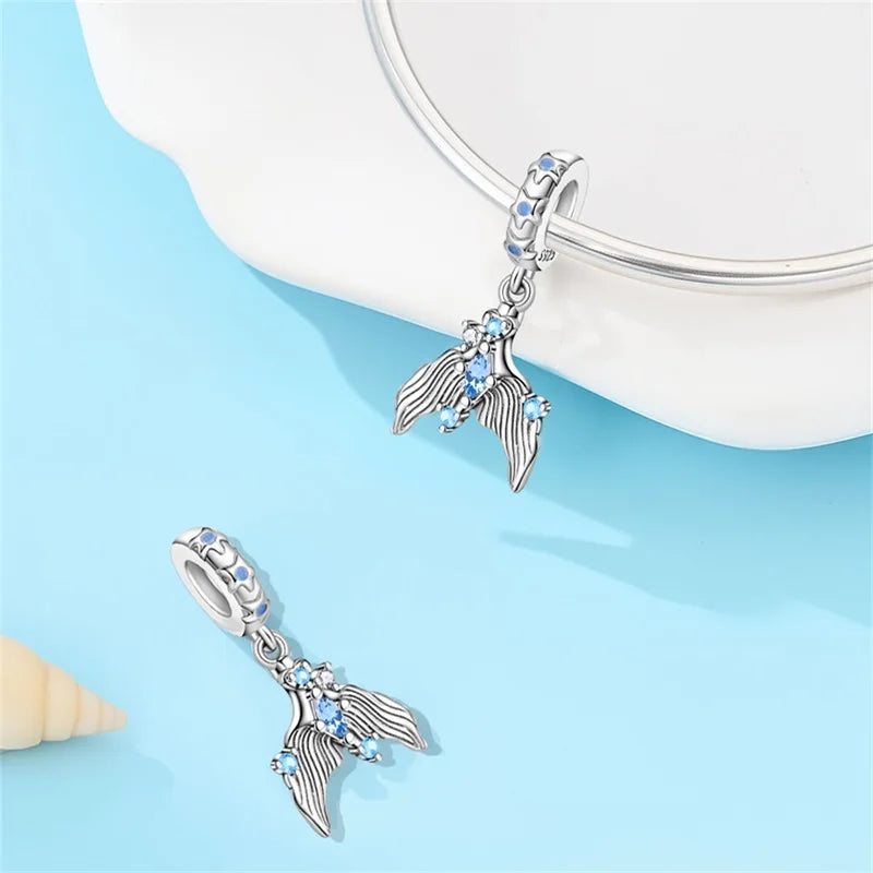 Hot Sale 925 Sterling Silver Ocean World Series Sea Turtle Starfish Little Crab Octopus Charms Bead Fit 925 Bracelet DIY Jewelry