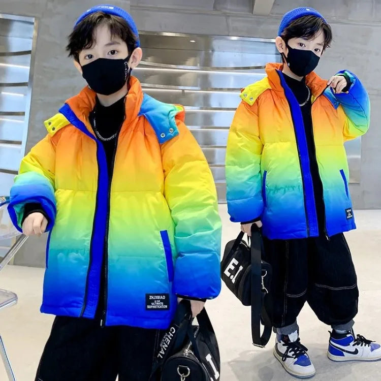 Boys Winter Stylish Cotton-Padded Down Coat 2025 New Big & Medium Size