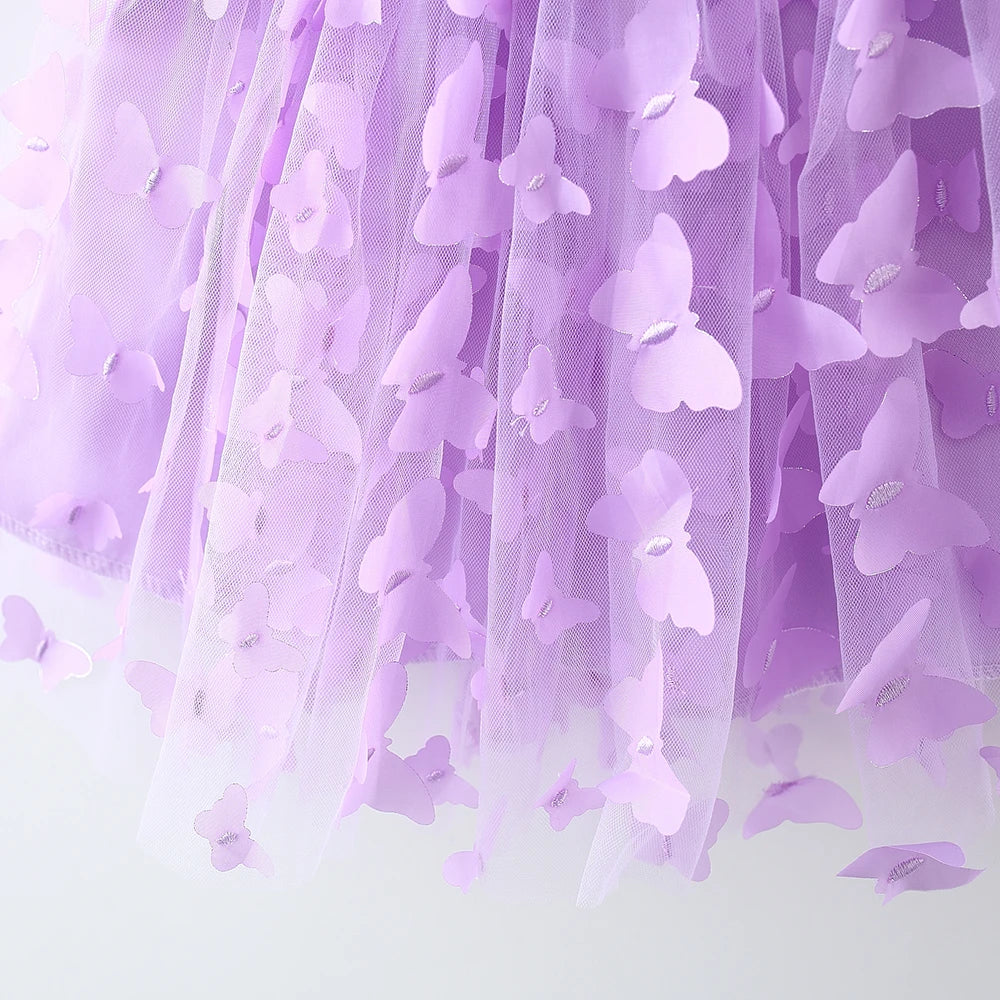 Summer New Princess Style Baby Girl Dress, Butterfly Chiffon Suspender Children'S Clothing For Babies Aged 9 Months To 3 Years