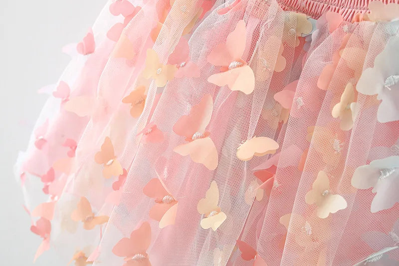 Summer New Colorful Chiffon Baby Girl Princess Dress, Cute Butterfly Children'S Sling Clothes For Babies Aged 9 Months-3 Years