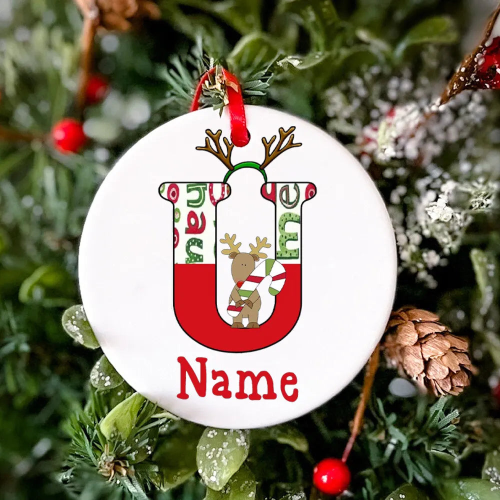 Personalized Christmas Baby Ornament Custom Name Toddler Xmas Ceramic Ornament Baby Photo Prop Ornament Christmas Keepsake Gift