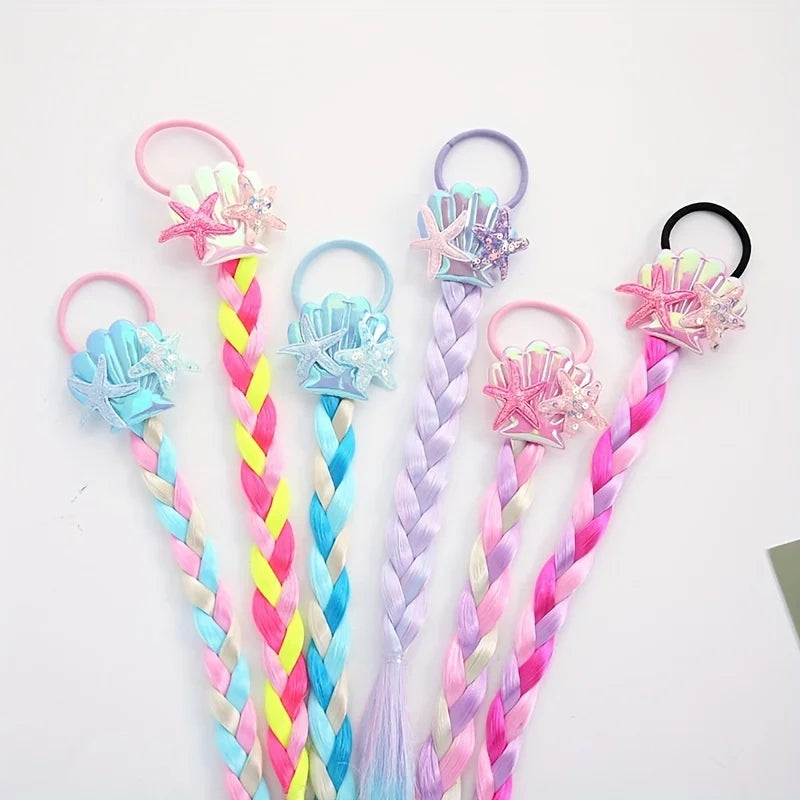 1 Pc Mermaid Braiding Hair Extensions for Girls Hair Rainbow Color Colorful Twist Braid Wigs Braid Crochet Braids Hair Extension