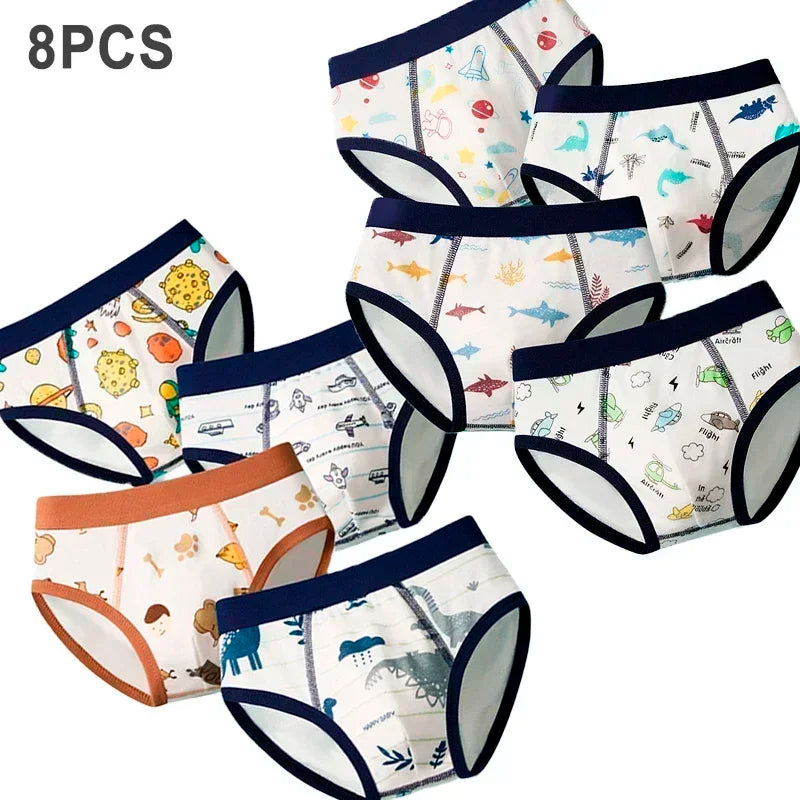 Multipack Cotton Boy Briefs Panties Excavator Pattern Kids Underpants Breathable Cartoon Design Child Hot Shorts Boys Underwear