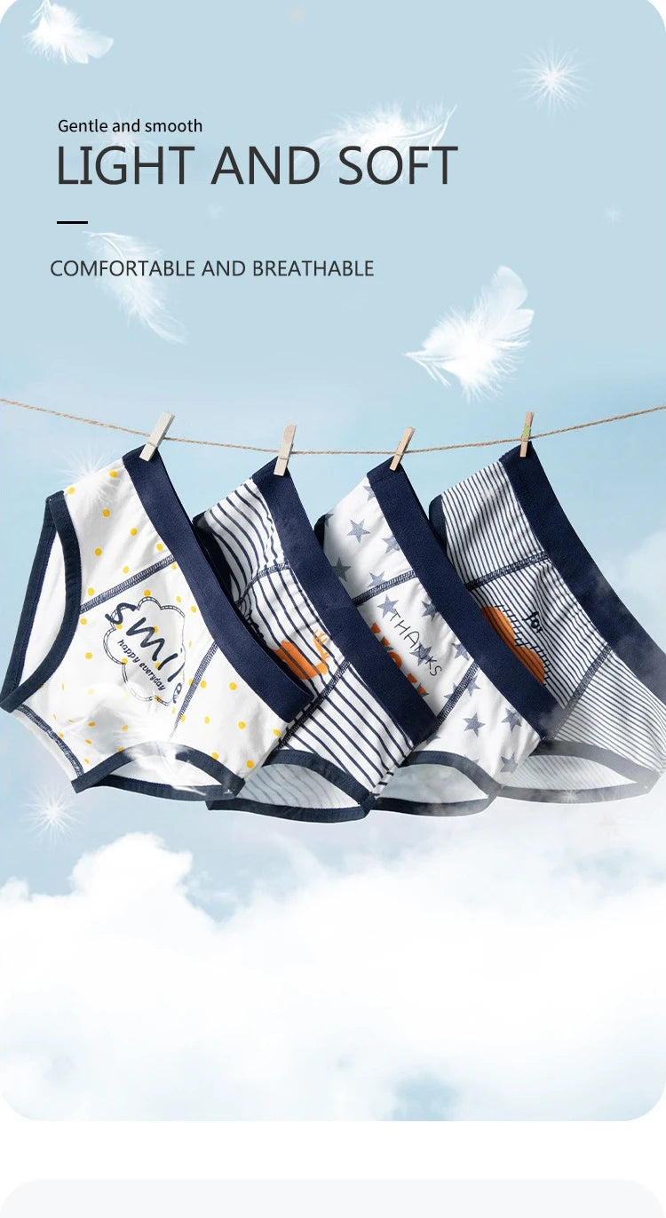 Multipack Cotton Boy Briefs Panties Excavator Pattern Kids Underpants Breathable Cartoon Design Child Hot Shorts Boys Underwear